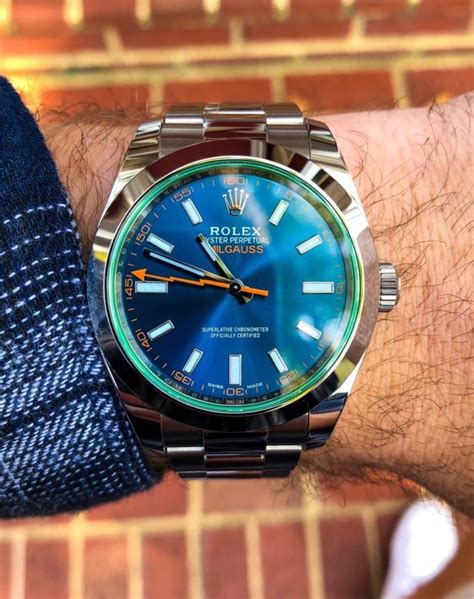 rolex milgauss z blue review